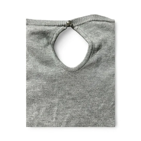 White House Black Market Heather Gray Knit Top - Picture 3 of 4